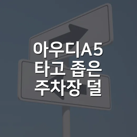 아우디A5 타고 좁은 주차장 덜 긁히게 들어가는 방법 - 요약