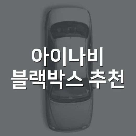 아이나비 블랙박스 추천, 주차장에서 덜 후회하려면 이렇게 고르세요 - 요약