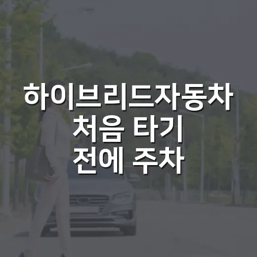 하이브리드자동차 처음 타기 전에 주차장에서 덜 당황하는 방법 - 요약