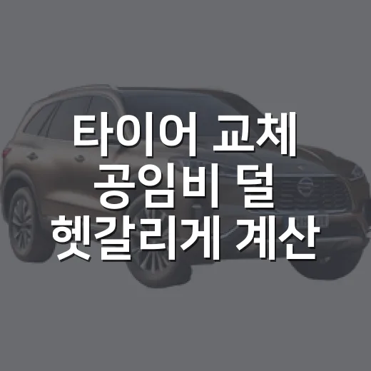 타이어 교체 공임비 덜 헷갈리게 계산하는 방법 - 요약