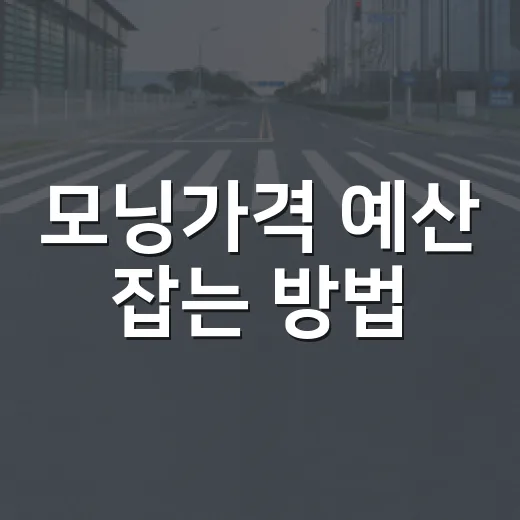 모닝가격 예산 잡는 방법, 트림보다 먼저 봐야 할 돈 - 요약