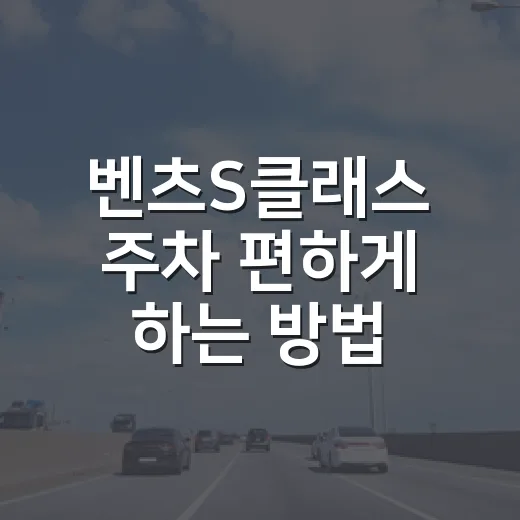 벤츠S클래스 주차 편하게 하는 방법, 큰 차 처음 몰 때 이렇게 하면 덜 긁습니다 - 요약