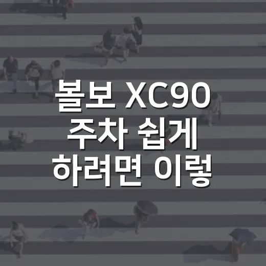 볼보 XC90 주차 쉽게 하려면 이렇게 잡아야 덜 긴장합니다 - 요약
