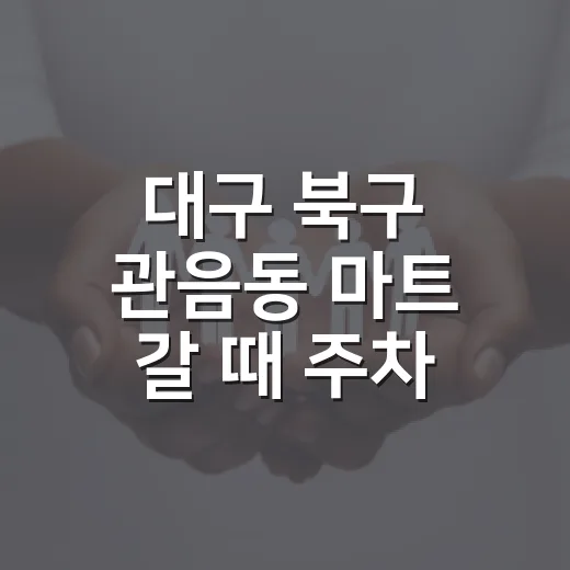 대구 북구 관음동 마트 갈 때 주차 덜 헤매는 방법 - 요약