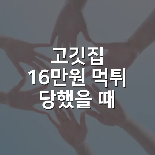 고깃집 16만원 먹튀 당했을 때 사장님이 바로 확인하는 방법 - 요약