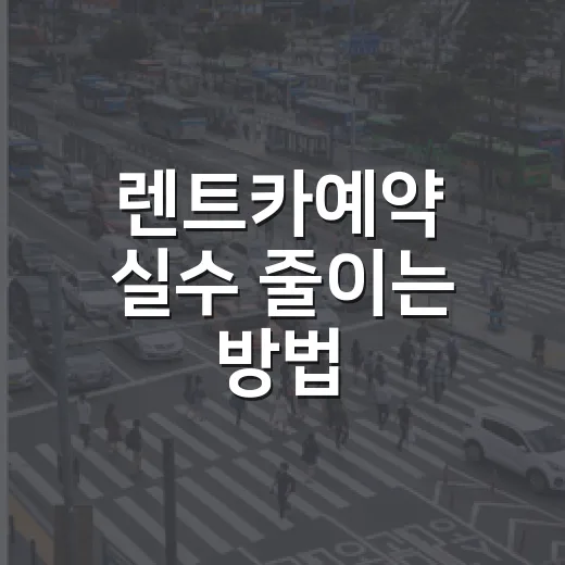 렌트카예약 실수 줄이는 방법, 차 받기 전 이것만은 꼭 보세요 - 요약