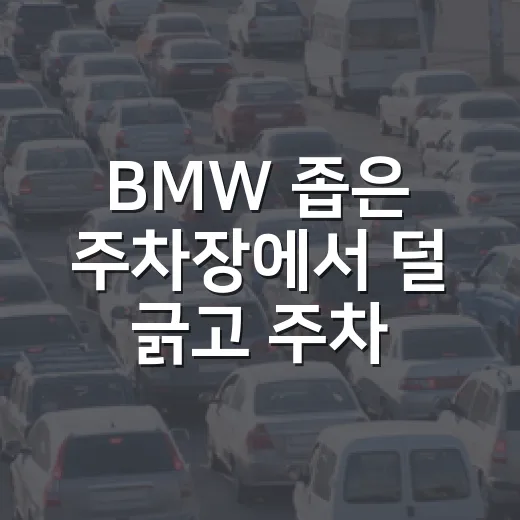 BMW 좁은 주차장에서 덜 긁고 주차하는 방법 - 요약