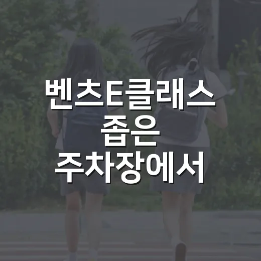 벤츠E클래스 좁은 주차장에서 편하게 주차하는 방법 - 요약