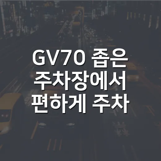 GV70 좁은 주차장에서 편하게 주차하는 방법 - 요약