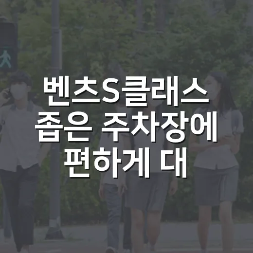 벤츠S클래스 좁은 주차장에 편하게 대는 방법 - 요약