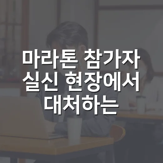 마라톤 참가자 실신 현장에서 대처하는 방법 - 요약