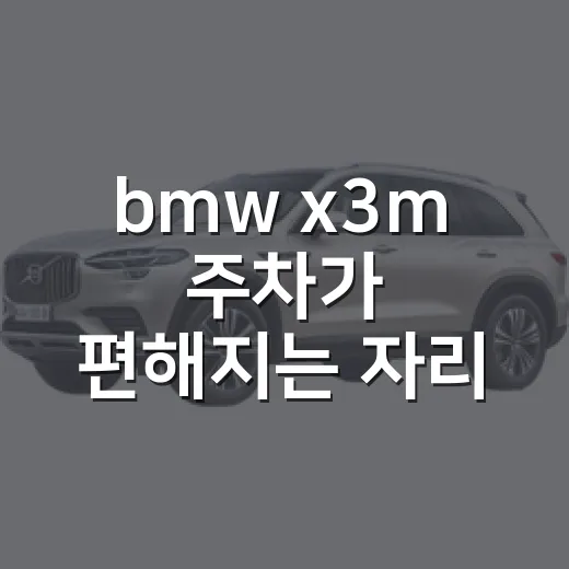 bmw x3m 주차가 편해지는 자리 고르는 방법 - 요약