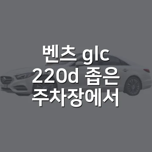 벤츠 glc 220d 좁은 주차장에서 편하게 타는 방법 - 요약