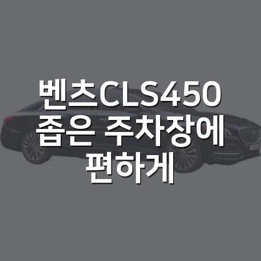 벤츠CLS450 좁은 주차장에 편하게 주차하는 방법 - 요약