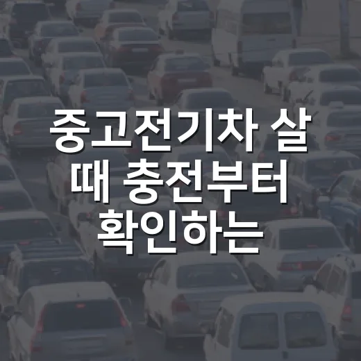 중고전기차 살 때 충전부터 확인하는 방법 - 요약