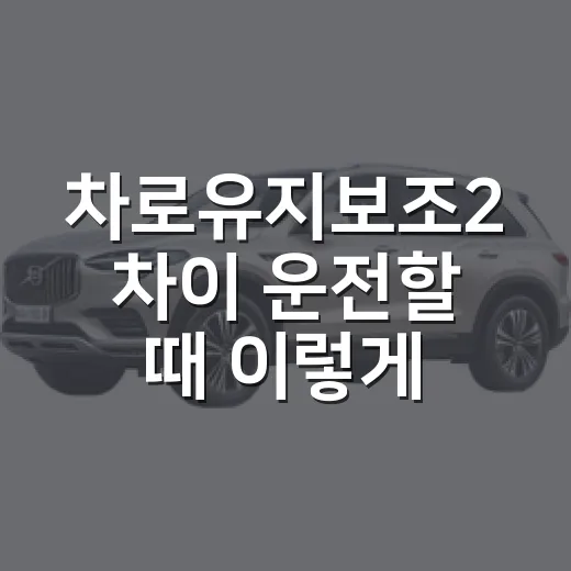 차로유지보조2 차이 운전할 때 이렇게 확인하세요 - 요약