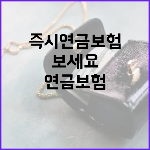 즉시연금보험, 이렇게 활용해 보세요! - 요약