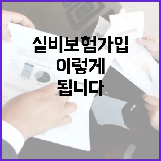 실비보험 가입, 이렇게 하면 됩니다 - 요약