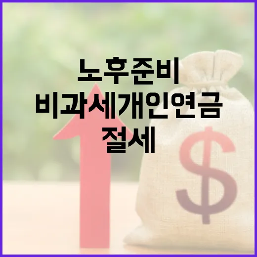 비과세개인연금: 절세와 노후 준비를 동시에 하는 방법 - 요약