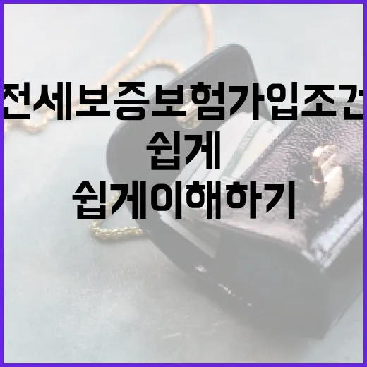 전세보증보험 가입 조건 쉽게 이해하기 - 요약
