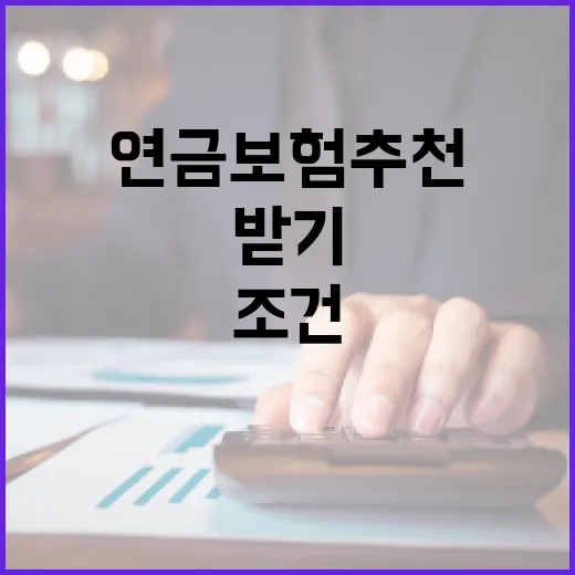연금보험추천 받기 전에 내 조건에 맞게 고르는 방법 - 요약