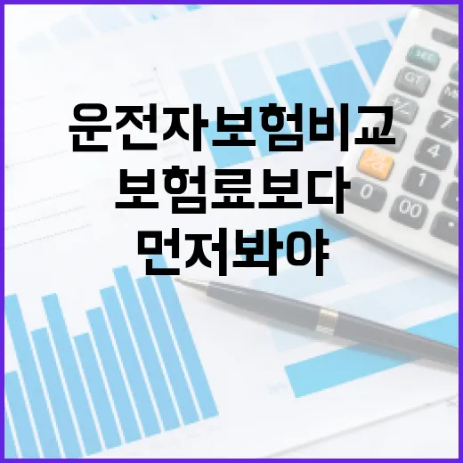 운전자보험비교 제대로 하는 방법, 보험료보다 먼저 봐야 할 기준 - 요약