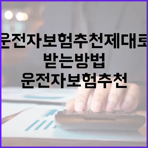 운전자보험추천 제대로 받는 방법, 보험료보다 먼저 봐야 할 기준 - 요약