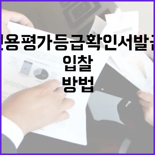 신용평가등급확인서 발급받는 방법, 입찰 준비 전에 이렇게 확인하세요 - 요약