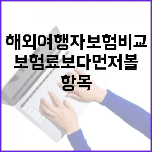 해외여행자보험비교 제대로 하는 방법, 보험료보다 먼저 볼 항목 - 요약