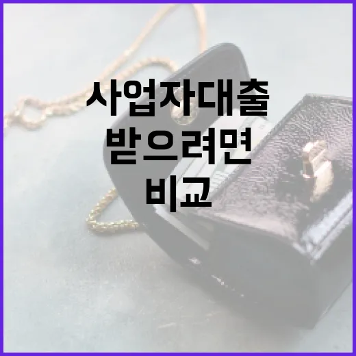 사업자대출 받으려면 이렇게 비교하고 준비하는 방법 - 요약