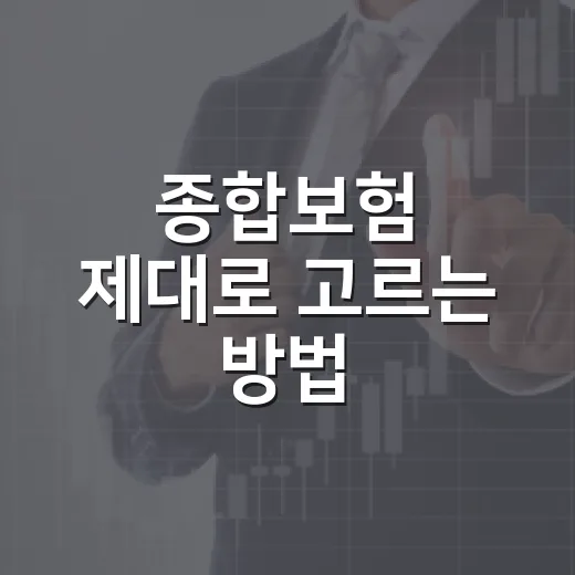 종합보험 제대로 고르는 방법, 보장 겹침 줄이고 보험료 낮추려면 이렇게 - 요약