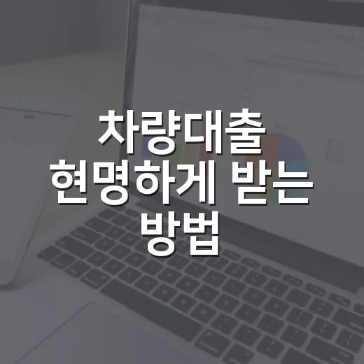 차량대출 현명하게 받는 방법: 금리·한도·상환액부터 먼저 보는 법 - 요약