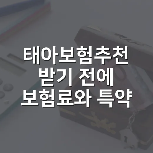 태아보험추천 받기 전에 보험료와 특약 비교하는 방법 - 요약