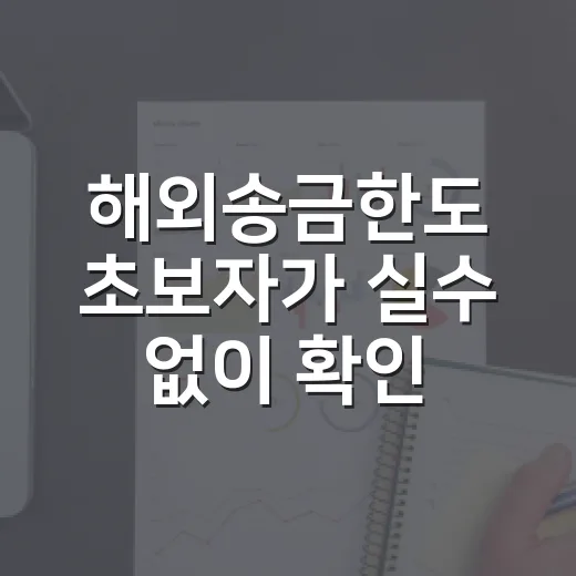 해외송금한도 초보자가 실수 없이 확인하는 방법 - 요약