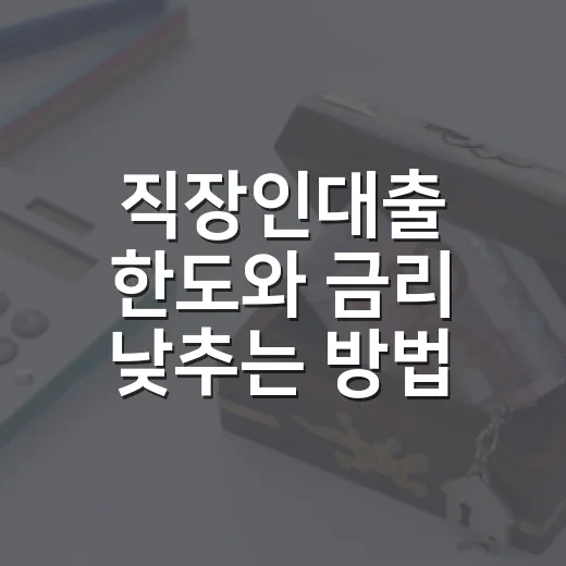 직장인대출 한도와 금리 낮추는 방법, 신청 전 이렇게 준비하세요 - 요약