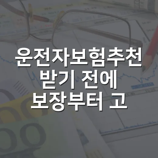 운전자보험추천 받기 전에 보장부터 고르는 방법 - 요약