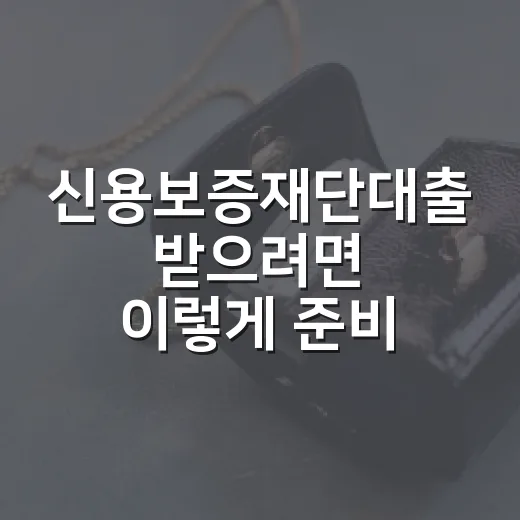신용보증재단대출 받으려면 이렇게 준비하면 됩니다 - 요약