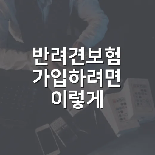 반려견보험 가입하려면 이렇게 비교하는 방법 - 요약