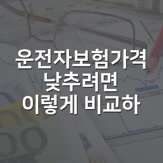 운전자보험가격 낮추려면 이렇게 비교하세요 - 요약