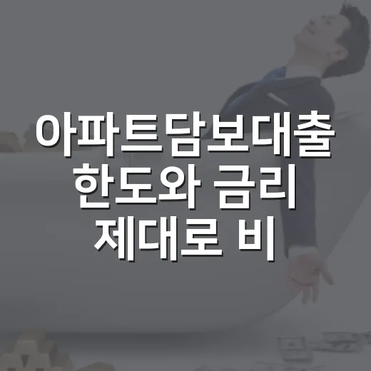 아파트담보대출 한도와 금리 제대로 비교하는 방법 - 요약