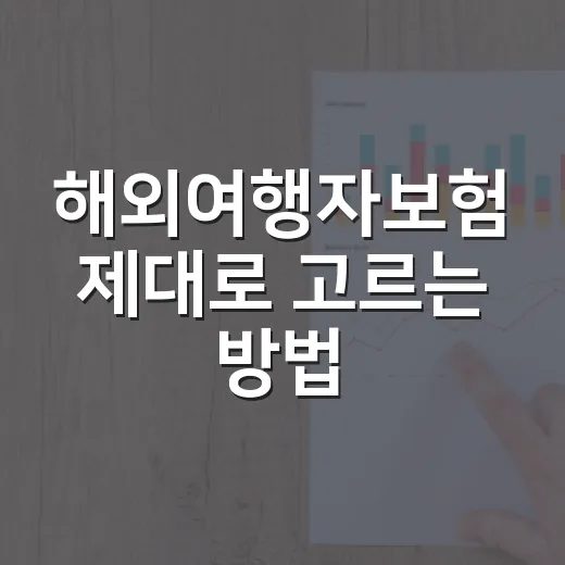 해외여행자보험 제대로 고르는 방법: 출국 전 보장부터 청구까지 - 요약