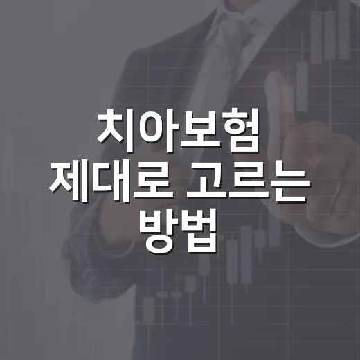 치아보험 제대로 고르는 방법, 가입 전 확인할 5가지 기준 - 요약