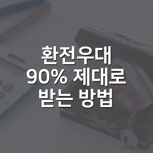 환전우대 90% 제대로 받는 방법, 초보자가 놓치기 쉬운 계산법까지 - 요약