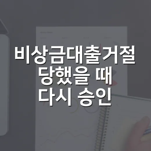 비상금대출거절 당했을 때 다시 승인 가능성 높이는 방법 - 요약