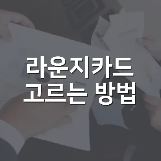 라운지카드 고르는 방법, 연회비보다 먼저 볼 5가지 - 요약