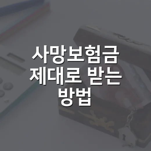 사망보험금 제대로 받는 방법, 가족이 먼저 확인할 것들 - 요약