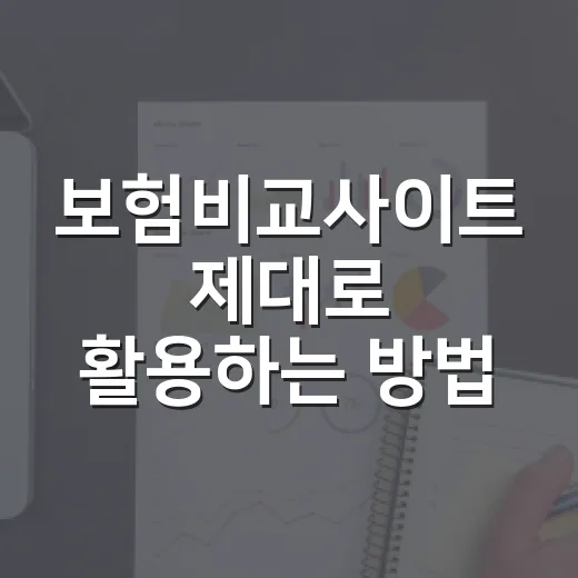 보험비교사이트 제대로 활용하는 방법, 보험료보다 먼저 봐야 할 것들 - 요약
