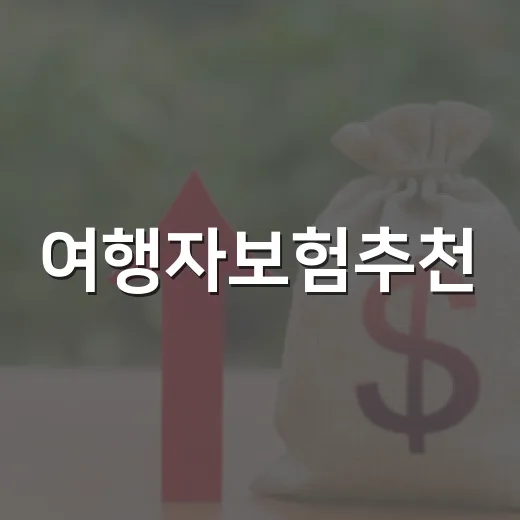 여행자보험추천, 목적지와 일정에 맞게 고르는 방법 - 요약