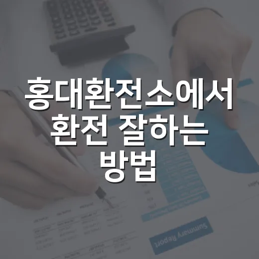 홍대환전소에서 환전 잘하는 방법, 초보자는 이렇게 비교하면 손해가 줄어듭니다 - 요약