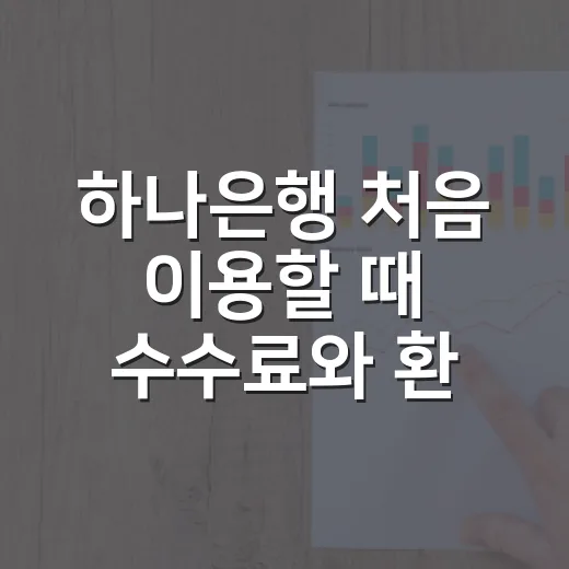 하나은행 처음 이용할 때 수수료와 환전 혜택까지 챙기는 방법 - 요약